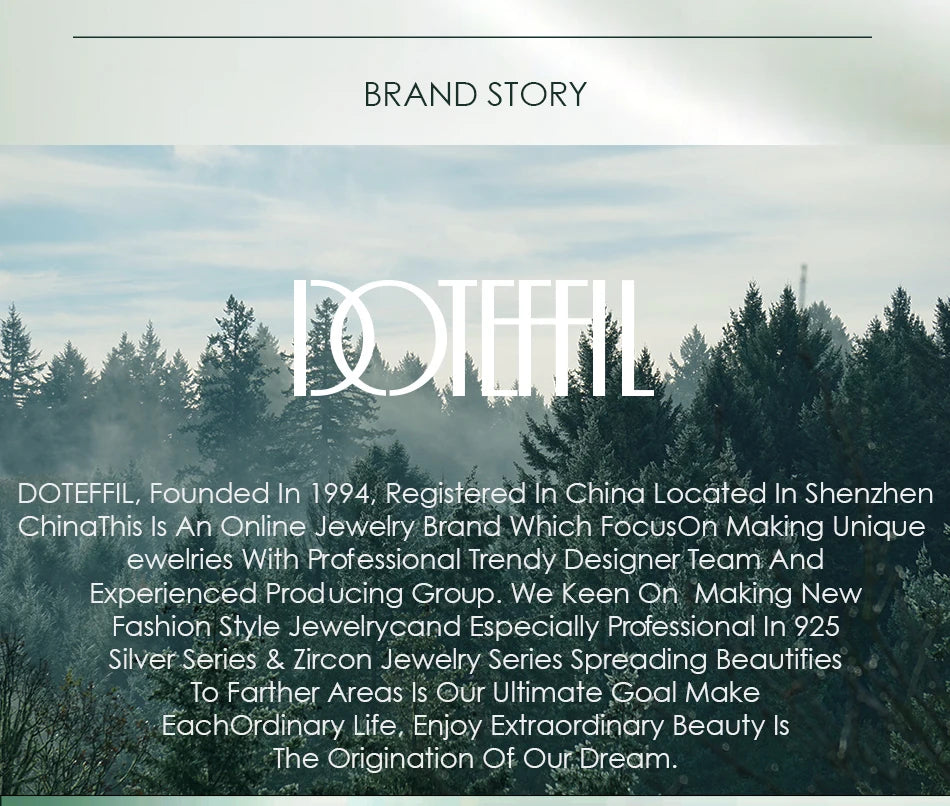 DOTEFFIL 925 Sterling Silver Square AAA Zircon Chain Bracelet For Women Wedding Engagement Party Fashion Jewelry