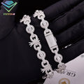 Luxury Men's Silver 925 Hip Hop Diamond Tester Bracelet VVS Moissanite Custom Cuban Chain Sale Pass Jewelry
