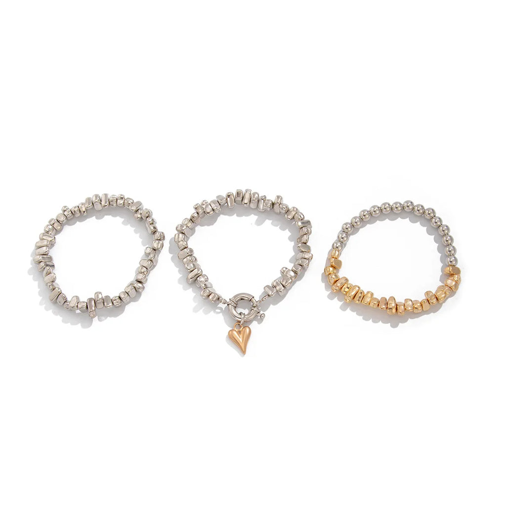 Retro Simple Heart shaped Pendant Necklace 2025 Multi layer Sweet Creative Irregular String Style Girl Fashion Birthday Jewelry