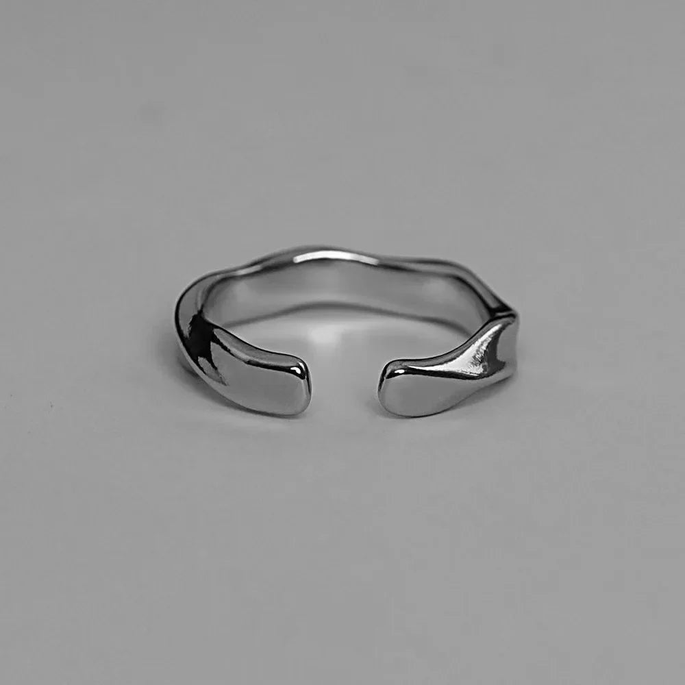 Кольцо Женское Rings For Men Women Trend Design Metal Twist Simple Open Adjustable Finger Ring Jewelry Wedding Anillos
