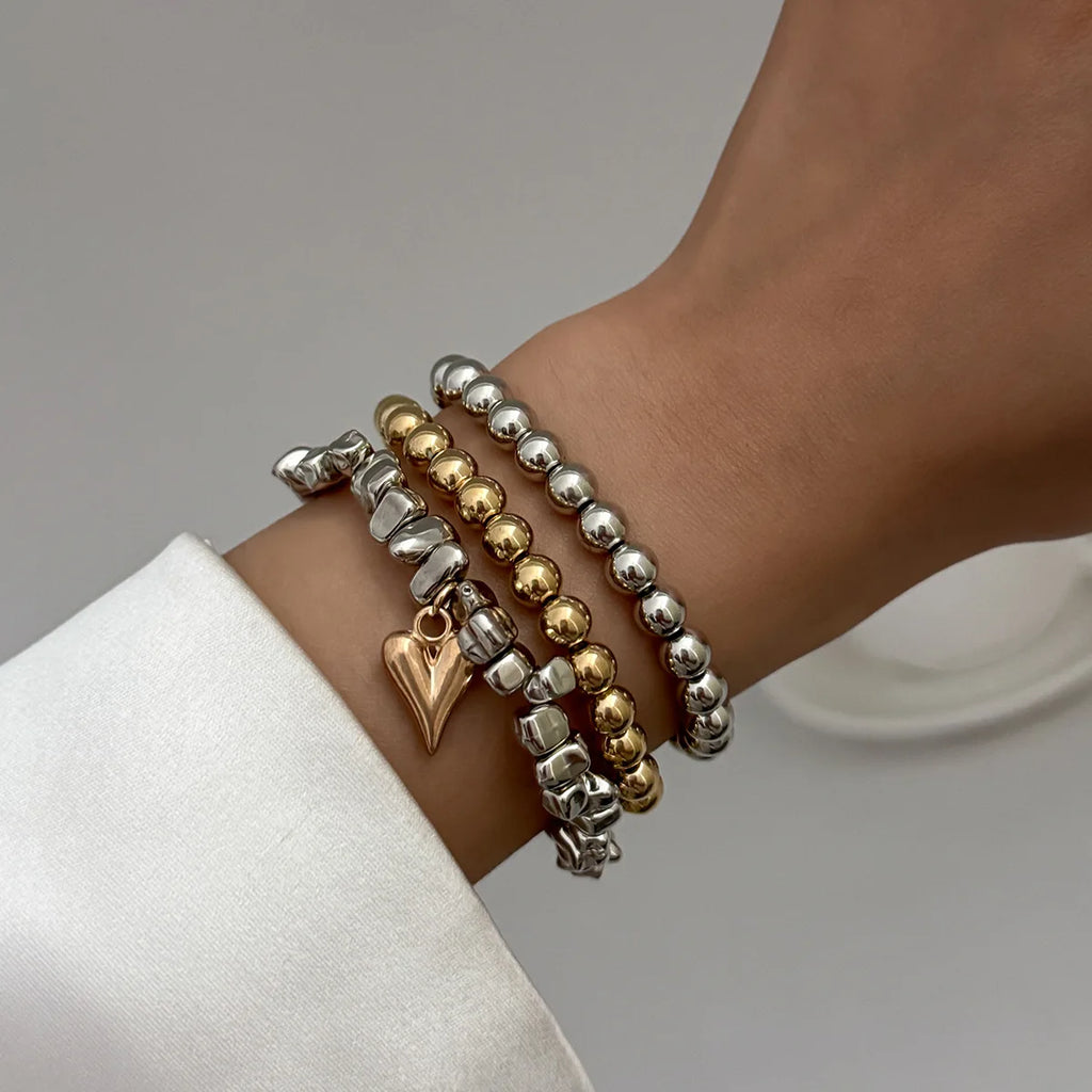 Retro Simple Heart shaped Pendant Necklace 2025 Multi layer Sweet Creative Irregular String Style Girl Fashion Birthday Jewelry