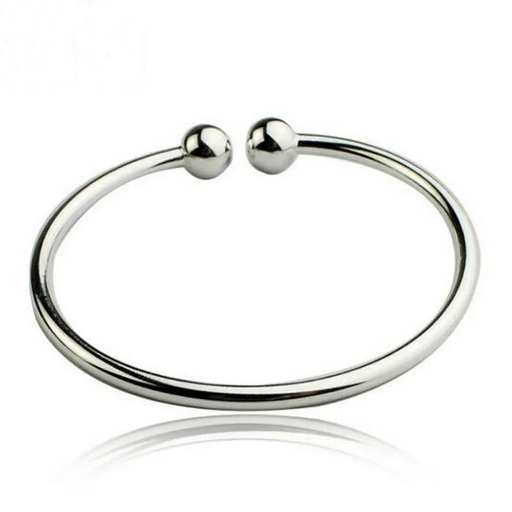 Best Quality Wholesale Silver Plated Bracelet Adjustable Bangles Fashion Jewelry Mens/Womens