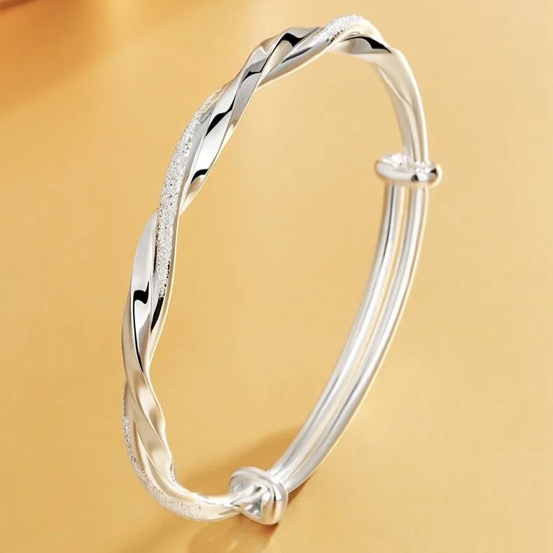 Fine 925 Sterling Silver Open Bracelets For Women Vintage Design Versatile Round Beads Bracelets Party Wedding Exquisite Jewelry