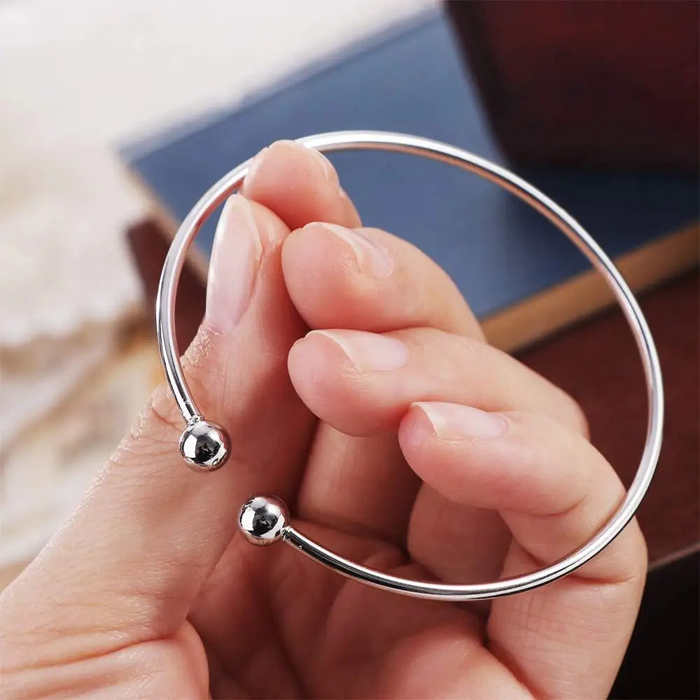 Best Quality Wholesale Silver Plated Bracelet Adjustable Bangles Fashion Jewelry Mens/Womens