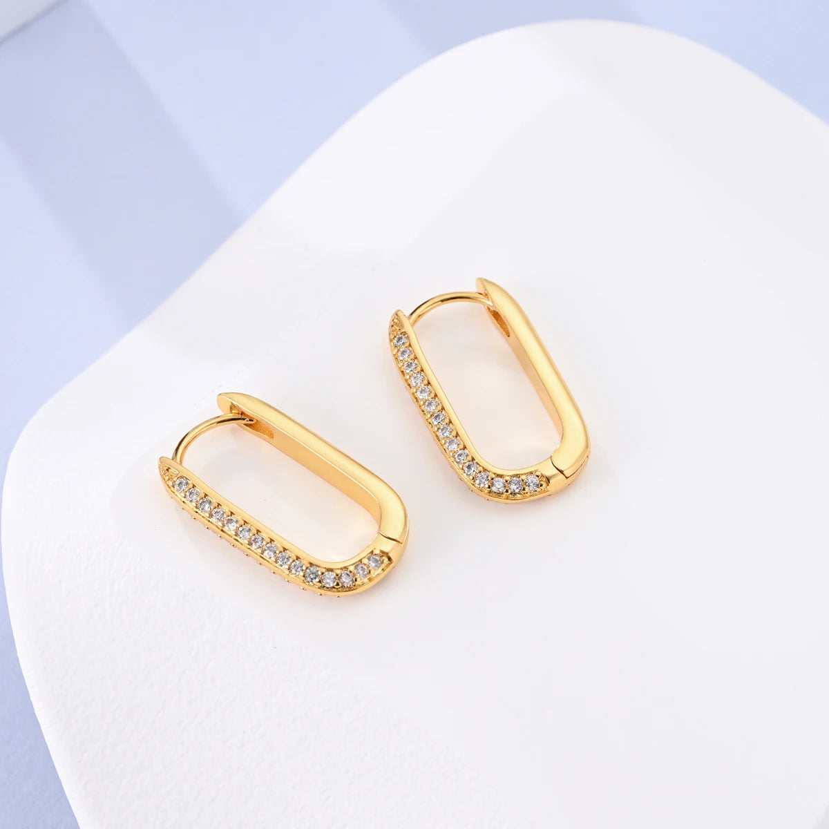 Gold Color Silver 925 Earring For Woman Round Sun Moon Heart Hoop Earring Original Jewelry