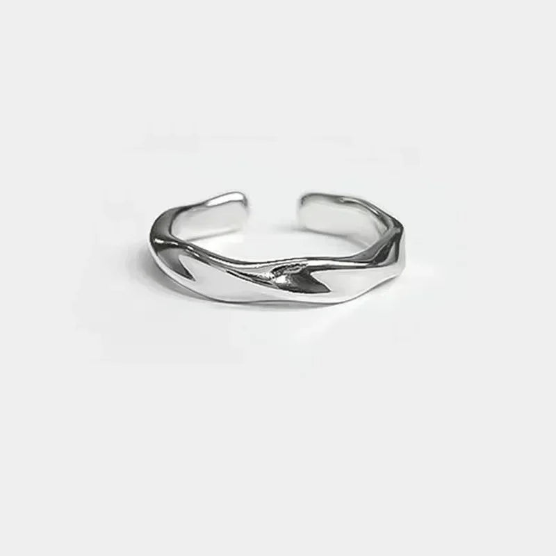 Кольцо Женское Rings For Men Women Trend Design Metal Twist Simple Open Adjustable Finger Ring Jewelry Wedding Anillos