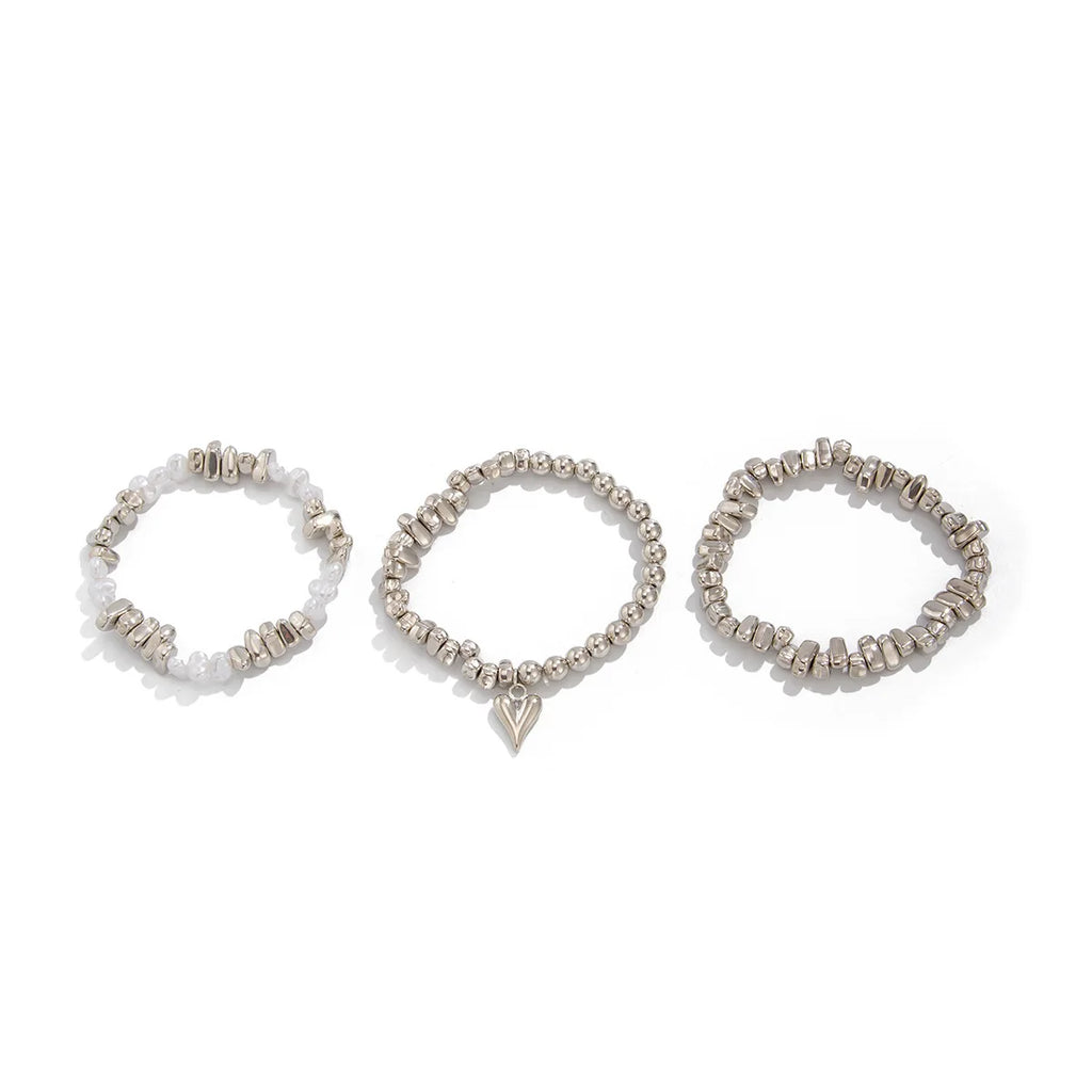 Retro Simple Heart shaped Pendant Necklace 2025 Multi layer Sweet Creative Irregular String Style Girl Fashion Birthday Jewelry