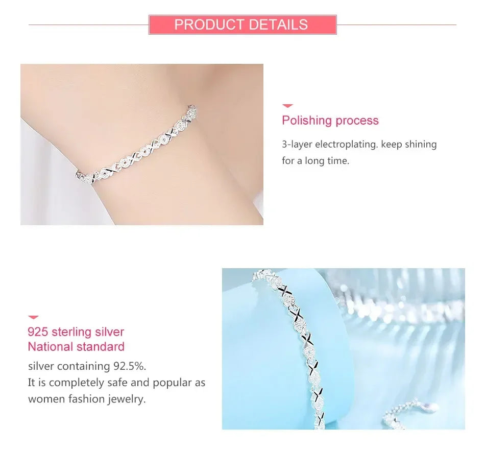 925 Sterling Silver Bracelet Fashion Multiple Styles Bracelet Chain For Women Fashion Luxury Charm Bracelet Wedding Jewelry Gift