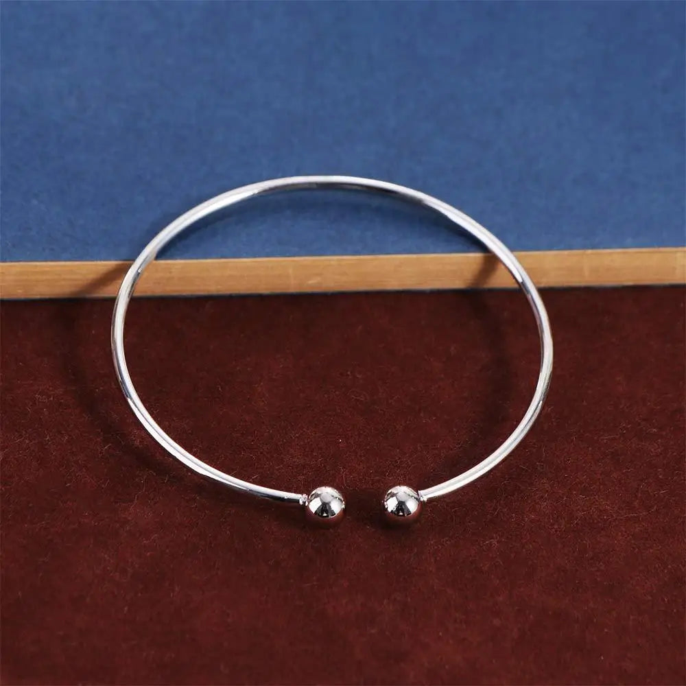 Best Quality Wholesale Silver Plated Bracelet Adjustable Bangles Fashion Jewelry Mens/Womens