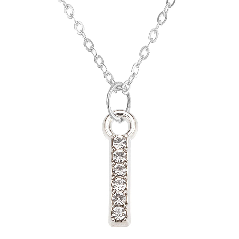 Fashion Shining A-Z Letter Pendant Charm Necklace 26 Initial Alphabet Name Clavicle Chain Party Valentine's Day Jewelry Gift