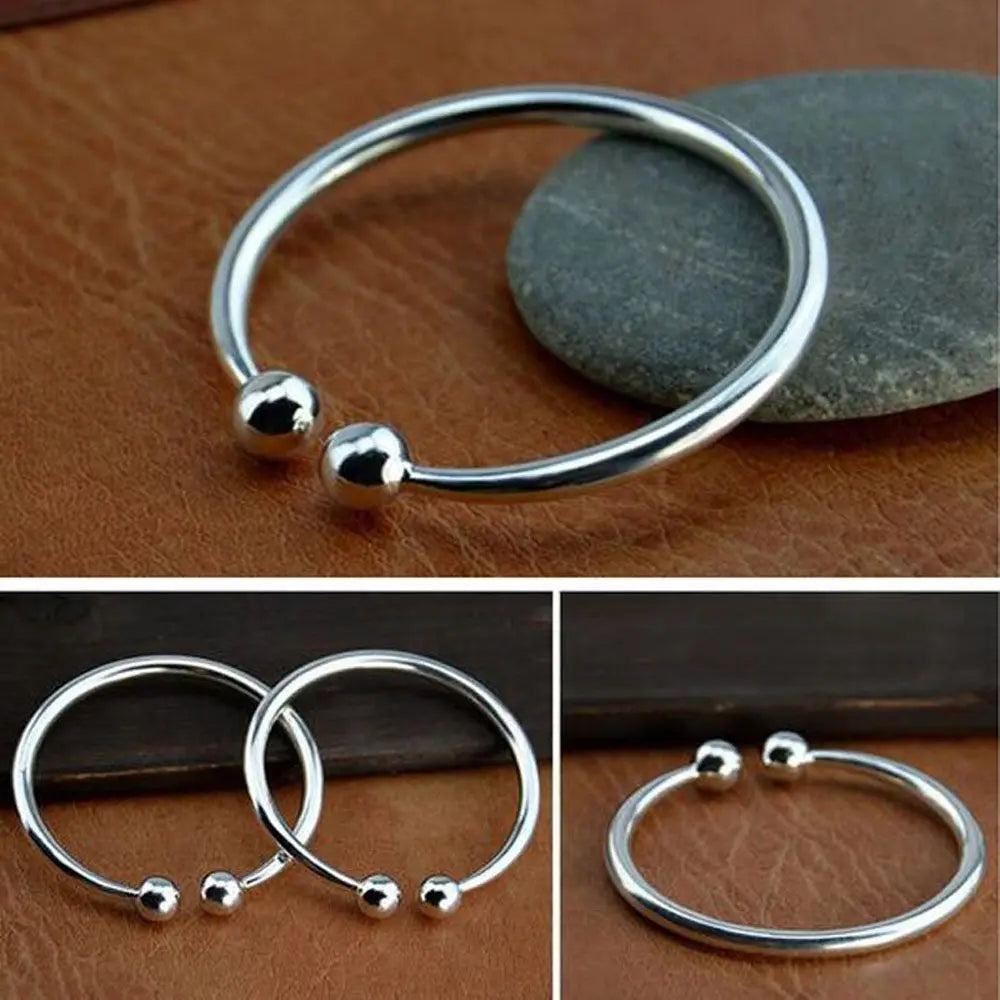 Best Quality Wholesale Silver Plated Bracelet Adjustable Bangles Fashion Jewelry Mens/Womens
