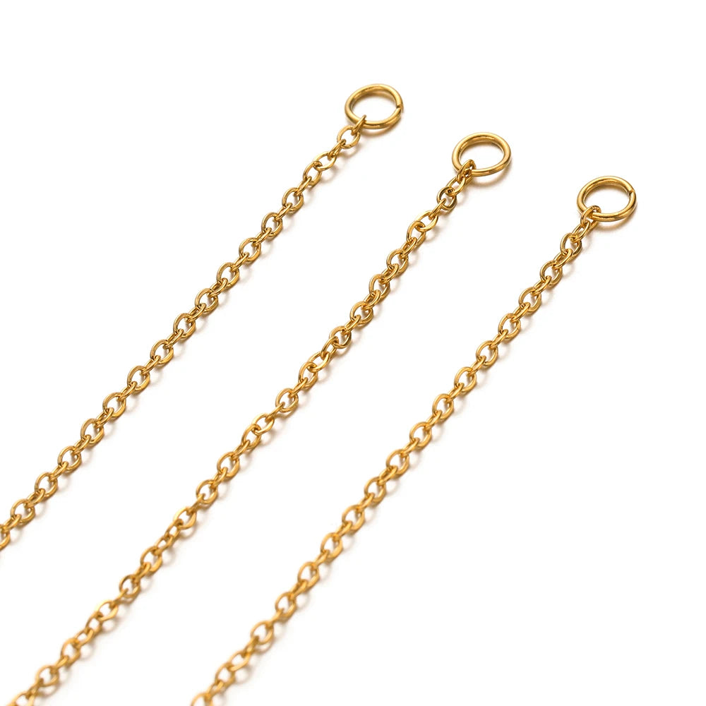 10pcs/lot Stainless Steel Long 8cm Chain Ear Line Earrings for DIY Jewelry Simple Earrings Necklaces Accessories Making Crafts