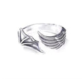 Retro Angel Demon Wing Couples Rings Antique Jewelry Popular Fashion Sense Open Adjustable Finger Ring Punk Hip Hop Gift