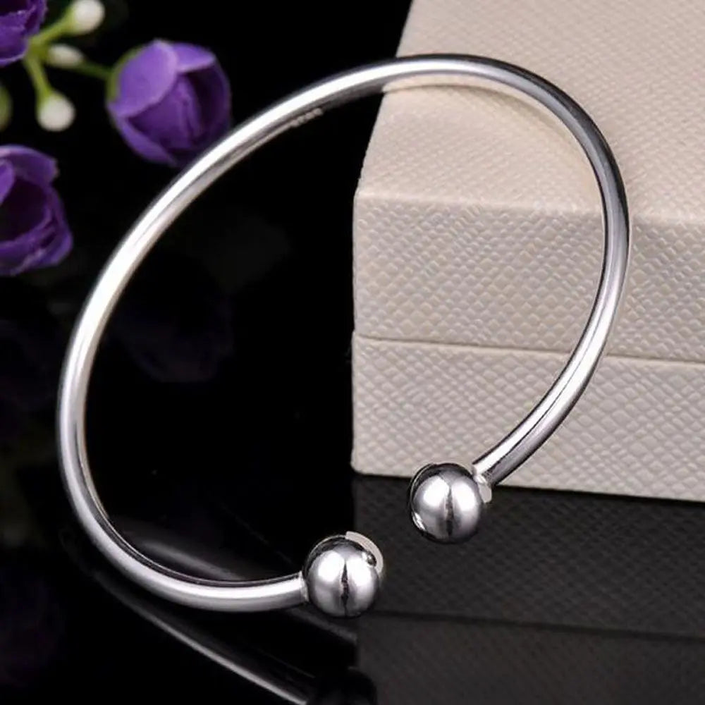 Best Quality Wholesale Silver Plated Bracelet Adjustable Bangles Fashion Jewelry Mens/Womens