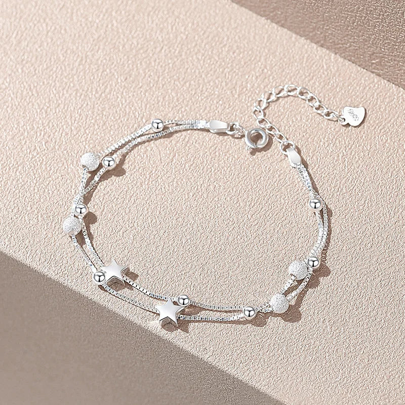 925 Sterling Silver White Zircon Bracelets For Women Luxury Designer Hollow Heart Adjustable Chain Bracelet Original Jewelry