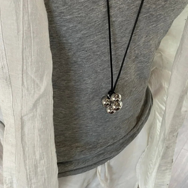 Modern Jewelry Pretty Design Lovely Round Beads Pendant Necklace For Women Girl Party Gifts Cool Trend Accessories Hot Selling