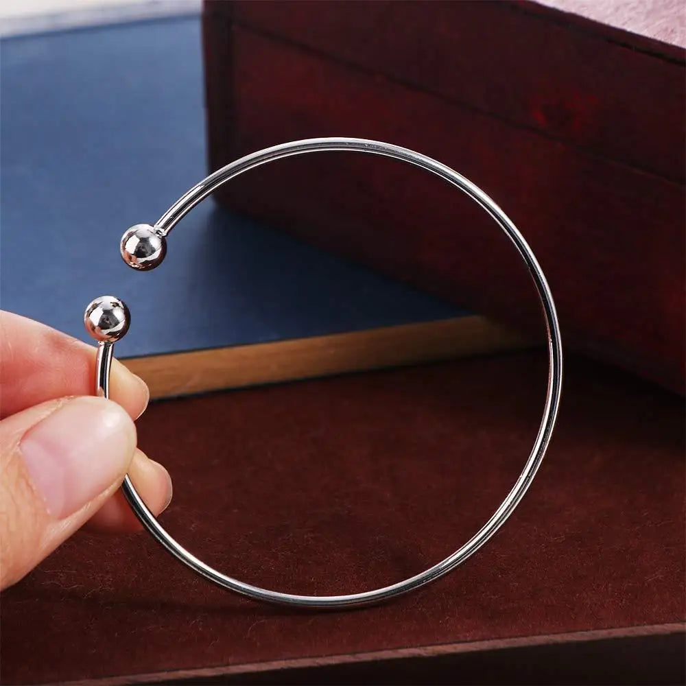 Best Quality Wholesale Silver Plated Bracelet Adjustable Bangles Fashion Jewelry Mens/Womens