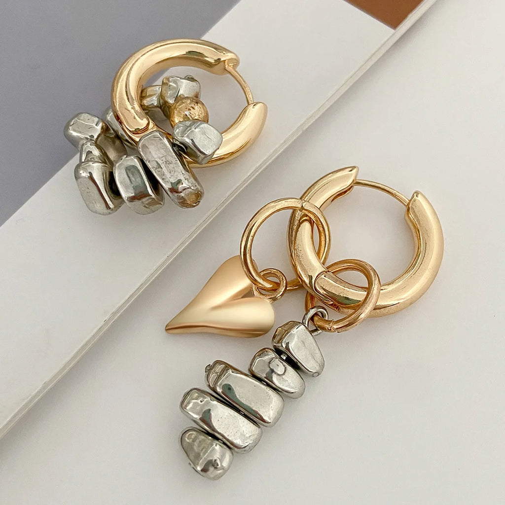 Retro Simple Heart shaped Pendant Necklace 2025 Multi layer Sweet Creative Irregular String Style Girl Fashion Birthday Jewelry