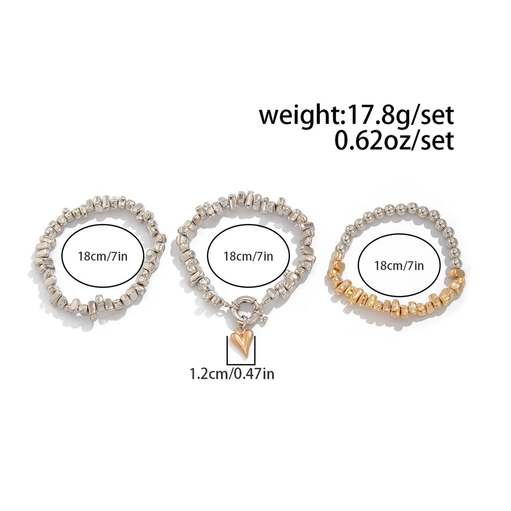 Retro Simple Heart shaped Pendant Necklace 2025 Multi layer Sweet Creative Irregular String Style Girl Fashion Birthday Jewelry