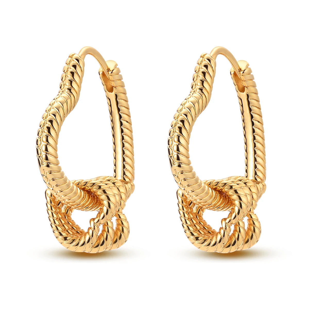 Gold Color Silver 925 Earring For Woman Round Sun Moon Heart Hoop Earring Original Jewelry