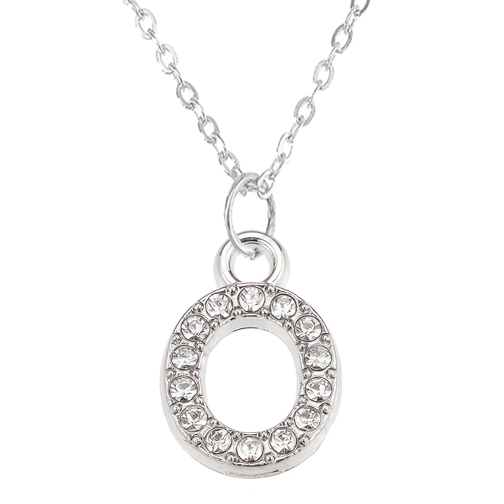 Fashion Shining A-Z Letter Pendant Charm Necklace 26 Initial Alphabet Name Clavicle Chain Party Valentine's Day Jewelry Gift